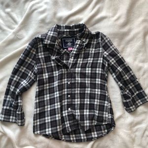 Victoria’s Secret Black/White Plaid Button Down S